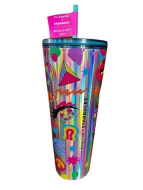 Starbucks 2023 Pride Glitter Cold Cup 24oz Tim Singleton Limited Edition